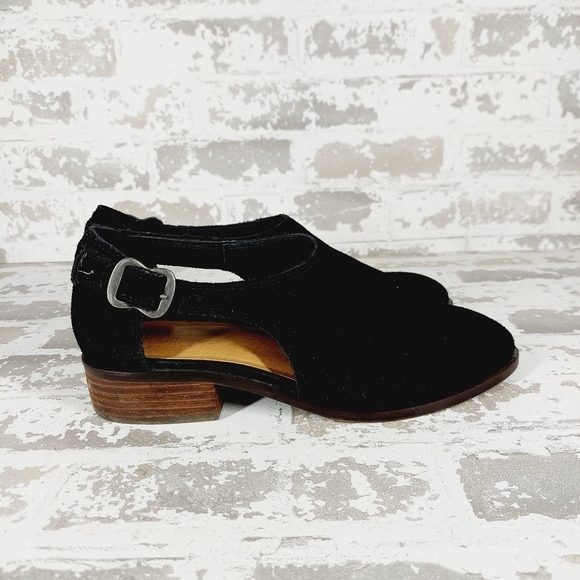 Crown Vintage Women's Black Open Toe Loafer Shoes V328 - Picture 2 of 9